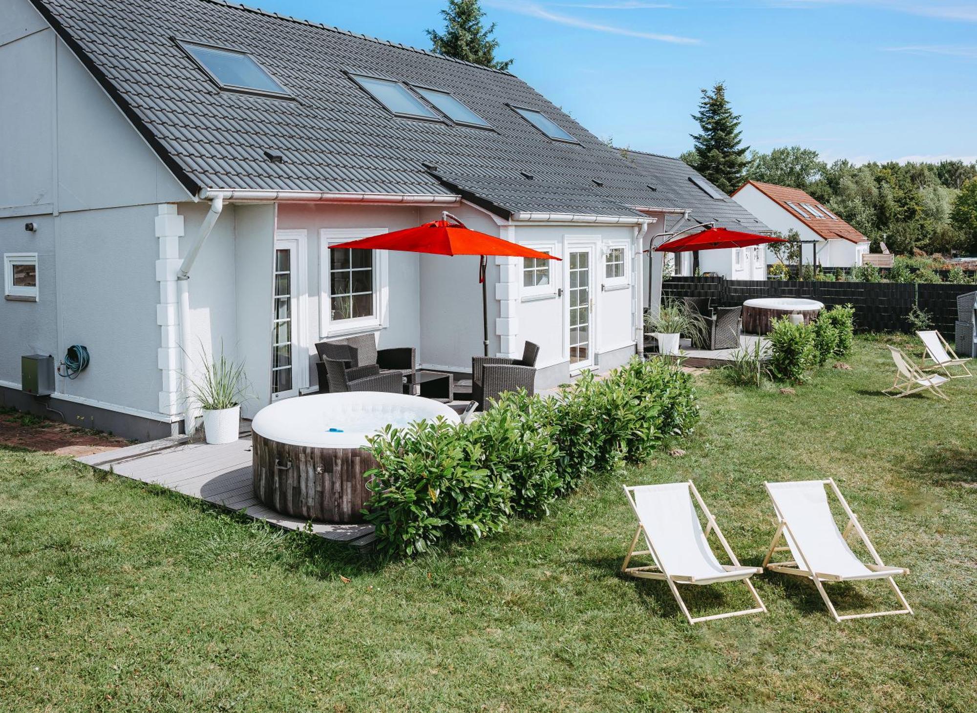 Ferienhäuser Insel Usedom Haus Samara 8 - Mit Blick aufs Achterwasser! Lutow Exterior foto