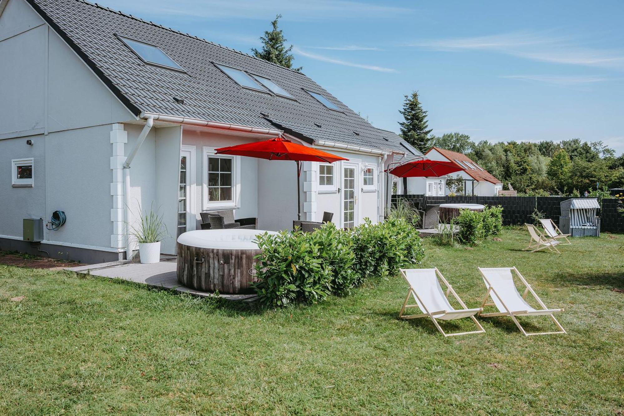 Ferienhäuser Insel Usedom Haus Samara 8 - Mit Blick aufs Achterwasser! Lutow Exterior foto