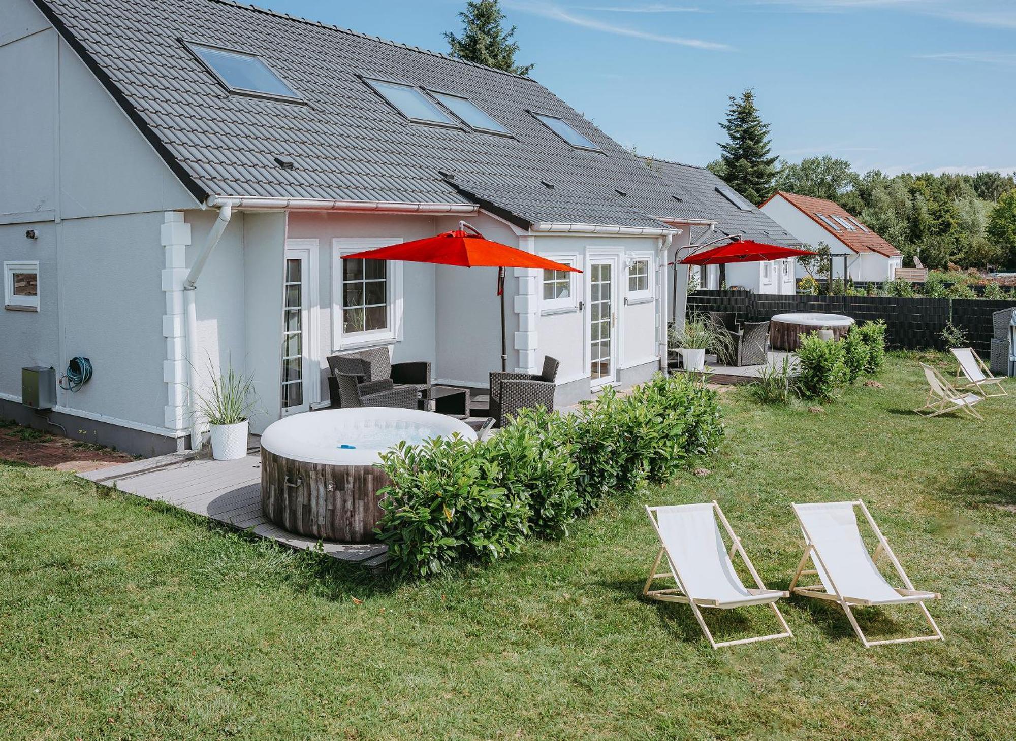Ferienhäuser Insel Usedom Haus Samara 8 - Mit Blick aufs Achterwasser! Lutow Exterior foto